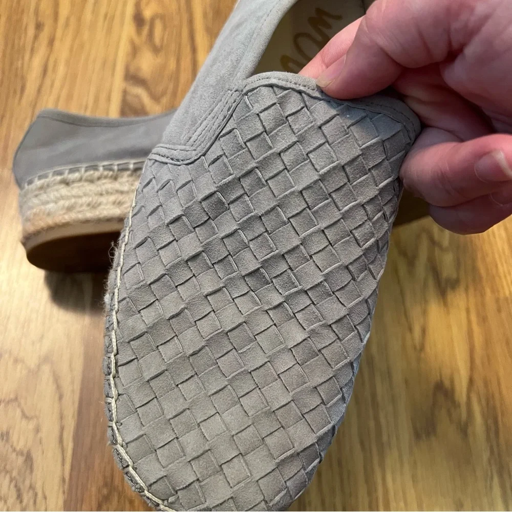 Grayish blue Woven Espadrilles Platforms